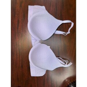 PINK Victorias Secret Lavender Sparkly Wear Everywhere T-Shirt Lightly Lined 36B